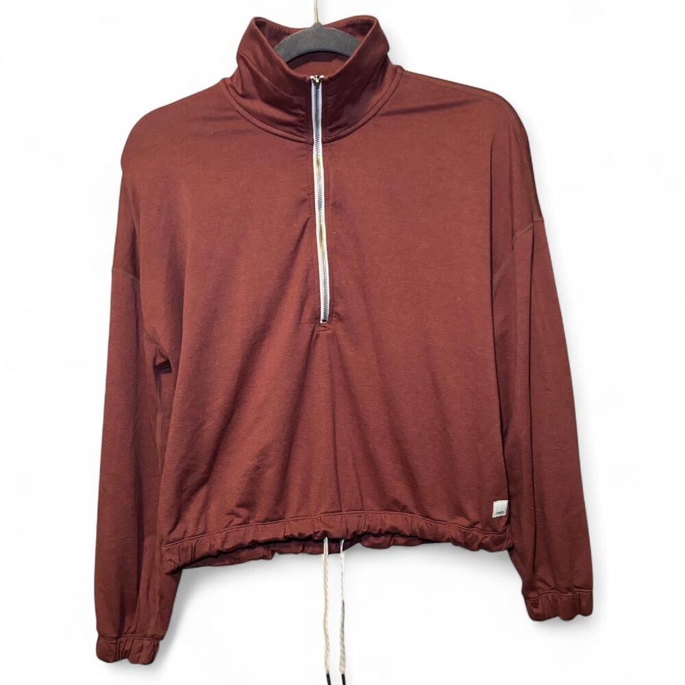 Women’s Vuori Halo Relaxed Half Zip Sz xsmall Rosewood Heather Dreamknit